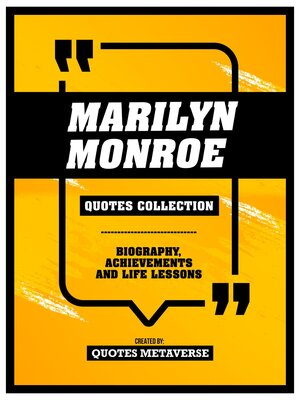 cover image of Marilyn Monroe--Quotes Collection